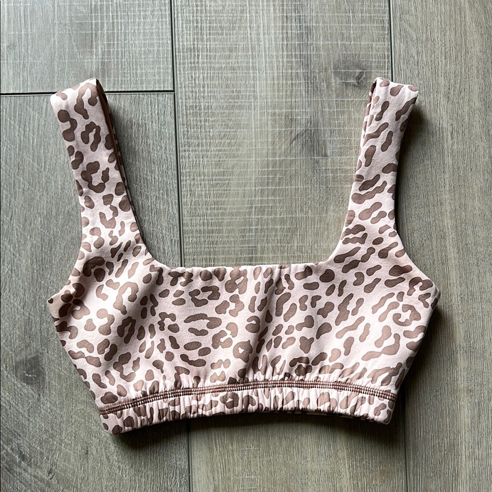 Tan Lines Leopard Print Sports Bra